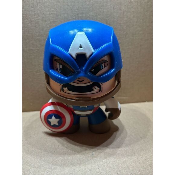 Mighty Muggs Marvel Captain America Changing‎ Face Figure Fat Head Hasbro - Picture 3 of 4